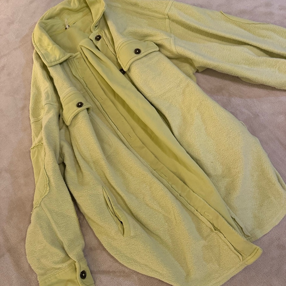 Free People Light Yellow Knit Top